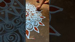 Diwali Simple Kolam  Aippasi Madham Kolam  Dwarkamaistyle 🌸🔱 [upl. by Norramic76]