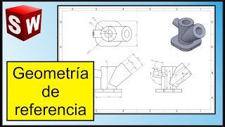 Geometría de referencia Curso básico de Solidworks 9  Diego Gaona [upl. by Aicileb]