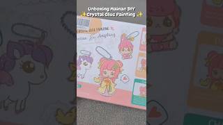 Unboxing Mainan DIY Crystal Glue Painting 😍 diykeychains crystalgluepainting mainandiy [upl. by Adran395]