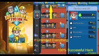 Idle Miner Tycoon 260 Hack 100 Successful MODUnlimited Everything [upl. by Laband]