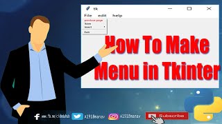 How to make menu in app using Python Tkinter [upl. by Gilda]