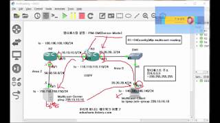 후티와 떠나는 네트워크 여행 2  91장 멀티캐스팅 PIMDM설정 [upl. by Ecnahs]