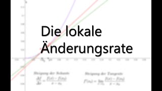 lokale Änderungsrate veranschaulicht erklärt [upl. by Dnaltroc522]