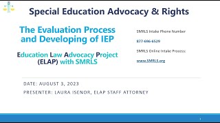 Special Education Evaluations and Developing an IEP 14 [upl. by Nagam75]