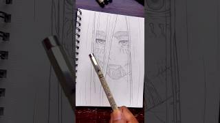 Drawing of Eren Yeager last scene 😭shorts art manga mangaart mangadrawing erenyeager aot [upl. by Wurtz854]