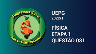 UEPG 20221  FÍSICA  ETAPA 1  QUESTÃO 031 [upl. by Akibma]