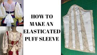 HOW TO MAKE AN ELASTICATED PUFF SLEEVE [upl. by Violetta767]