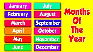 Months Of The Year  Learning Videos For Toddlers [upl. by Kalagher]