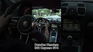 Porsche Cayman GT4 Acceleration with brutal downshifts [upl. by Llieno]