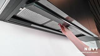 How to easily clean the grease filters from your Novy Fusion Family cooker hood [upl. by Jill]