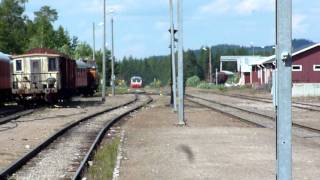 Inlandsbanan leaving Arvidsjaur station [upl. by Eppesuig577]