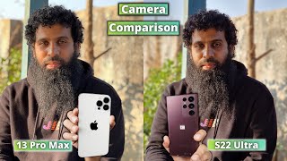 S22 Ultra vs iPhone 13 Pro Max Camera Comparison Hindi [upl. by Ybok]