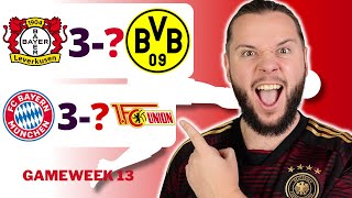 Bundesliga Gameweek 13 Predictions amp Betting Tips  Bayer Leverkusen vs Dortmund [upl. by Hartmunn]