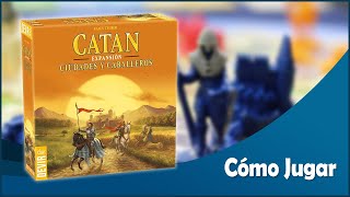 Aprende a Jugar CATAN EXPANSIÓN CIUDADES Y CABALLEROS 🗡️🌄🧱  Tutorial Ejemplos y Comentarios [upl. by Tegan]