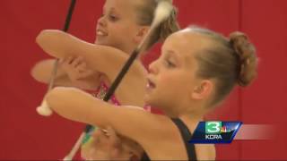 Sisters claim 15 national titles for baton twirling [upl. by Akoyin928]