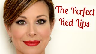 PERFECT Red Lipstick Makeup Look  My Best Tips amp Tricks for Flawless RED LIPS  Dominique Sachse [upl. by Avin]