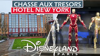 CHASSE AUX TRESORS DISNEYLAND PARIS  HOTEL NEW YORK THE ART OF MARVEL [upl. by Euqinwahs]