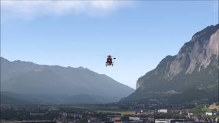 XPlane 11 EC 135 Anflug und Landung am Krankenhaus Innsbruck [upl. by Htebizile]