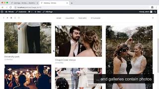 Adding an album page  Pinhole WordPress theme [upl. by Nnayelhsa]