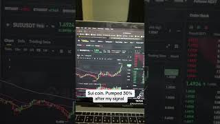 Coin pumped 30 after my signal cryptocurrency trading crypto btc bitcoin suicoin [upl. by Aelat656]