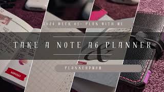 TAKE A NOTE PLANNER 2024  WEEK 01  PLAN WITH ME  BULLET JOURNAL [upl. by Nathalie]