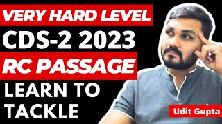 HARD LEVEL CDS RC Passage  Reading Comprehension  Tricks to Solve RC  SSC CDS [upl. by Oznol893]