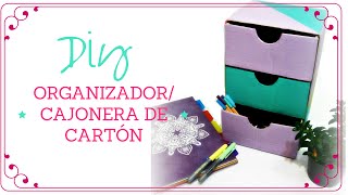 DIY Organizador  Cajonera de Cartón [upl. by Ever]