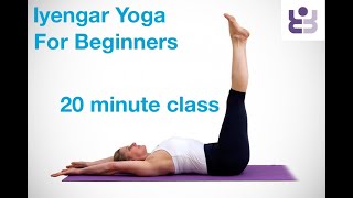 25 minute Beginners Iyengar Yoga  Floor Practice [upl. by Lachlan148]