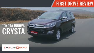 Toyota Innova Crysta First Drive Review  CarDekho [upl. by Cheffetz]