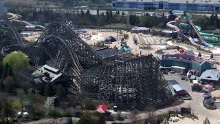 SKY TREK TOWER SIX FLAGS GREAT AMERICA 5618 AERIAL VIEW [upl. by Ditter]