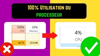 Résoudre lutilisation du CPU à 100 dans Windows 11 French [upl. by Tham]