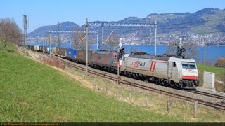 Alptransit Frühjahr 2015  Transrail SBB Cargo BLS Cargo und Crossrail [upl. by Fawcette]