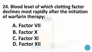 ANTICOAGULANTS PHARMACOLOGY MCQs PART 2 pharmacologymcqs gpatmcq gpatpreparation neetmcqs [upl. by Brookner629]