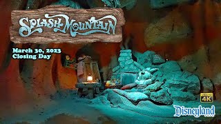 Splash Mountain Last Day On Ride Low Light 4K POV with Queue Disneyland 2023 05 30 [upl. by Notlih132]