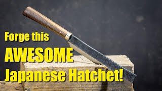 Forging an AWESOME Japanese Hatchet [upl. by Rossuck]