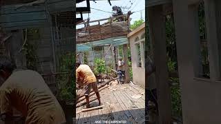 Giant Demolition of 100 Year Old House Destroyed by Typhoon for Wood Recycling Akie The Carpenter 8 [upl. by Geraud]