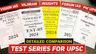 Best Test Series for UPSC 2024 🔥 Vision IAS Vajiram Forum IAS PW Only IAS Test Series [upl. by Vetter]