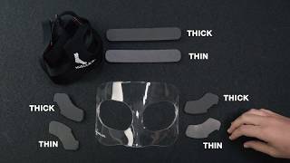 How to Apply the Custom Padding to Mueller Sports Medicine Face Guard [upl. by Whiteley642]