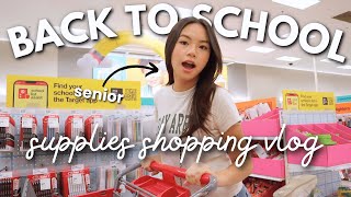 SCHOOL SUPPLIES SHOPPING VLOG senior year📚✏️ [upl. by Nittirb]