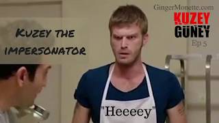 Kuzey Guney ❖ Kuzey imitating his dad ❖ quotHeeeeyquot ❖ FUNNY clip ❖ English subtitles [upl. by Eellac]