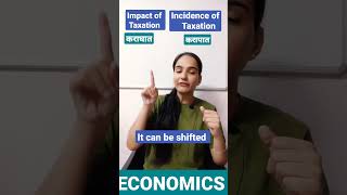 IMPACT OF TAXATION AND INCIDENCE OF TAXATION  1 MINUTE ECONOMICS  BY BHARTI RUPANI [upl. by Lexa950]