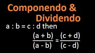 Componendo and dividendo  properties of proportion  Arithmetic  Bank Po IBPS [upl. by Stiles]