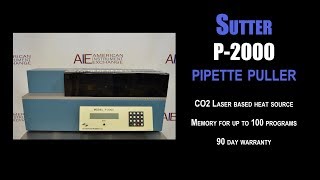 Sutter P2000 Pipette Puller 3888A PIPETTOR [upl. by Anidene122]