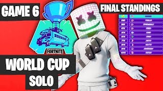 Fortnite World Cup SOLO Game 6 Highlights  FINAL STANDINGS Fortnite World Cup Highlights [upl. by Keg]