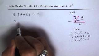 3 Triple Scalar Product For Coplanar Vectors [upl. by Seem]