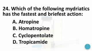 CHOLINERGIC ANTAGONISTS PHARMACOLOGY MCQs gpatmcq pharmacologymcqs cholinergicsystem [upl. by Oirevlis]