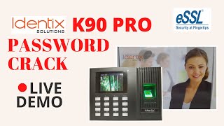 ESSL K90 PRO ADMIN CLEAR NO SOFTWARE NO PC REQUIRED  PASSWORD CRACK PASSWORD RESET [upl. by Eednarb]