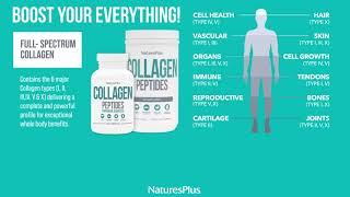 NaturesPlus Collagen Peptides 6 types of collagen [upl. by Aytak]