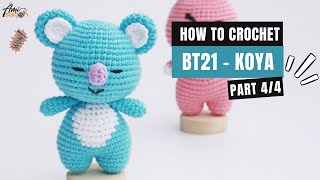 341  BT21  Koya Koala Amigurumi 44  How To Crochet Amigurumi  Crochet Tutorial  AmiSaigon [upl. by Morez]