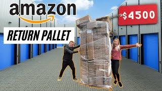 We Spent 615 On A Pallet Of Amazon Returns  Unboxing 4500 In MYSTERY Items [upl. by Snah]